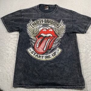 Harley Davidson Shirt Womens Medium Black Eureka Springs